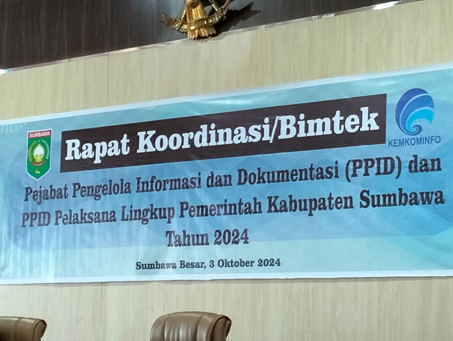 Rakor dan Bimtek PPID Kabupaten Sumbawa Tahun 2024